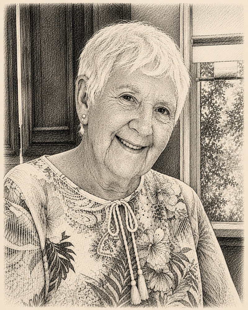 Illustration of Deirdre Donoher on the Olive & May Wall of Women