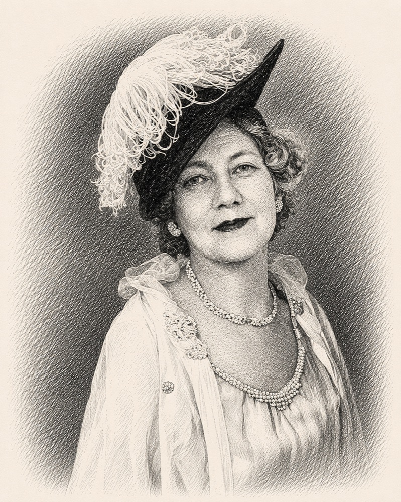 Illustration of Klondike Kate on the Olive & May Wall of Women