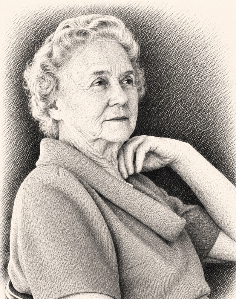 Illustration of Maren Gribskov on the Olive & May Wall of Women
