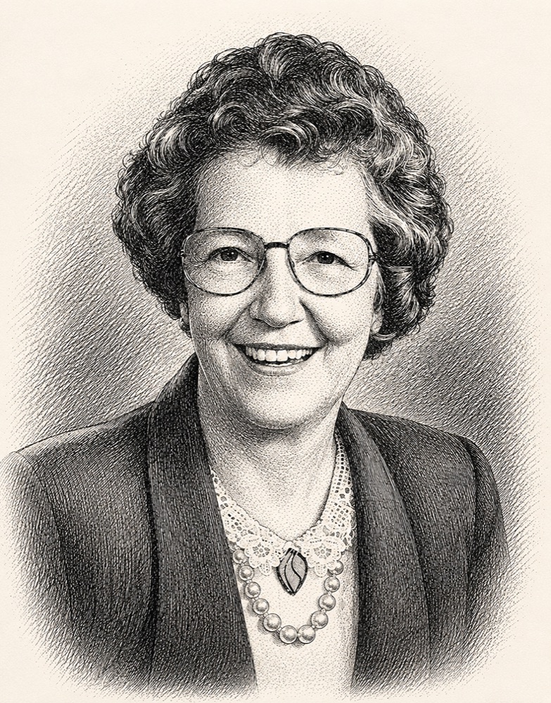 Illustration of Sister Catherine Hellman on the Olive & May Wall of Women