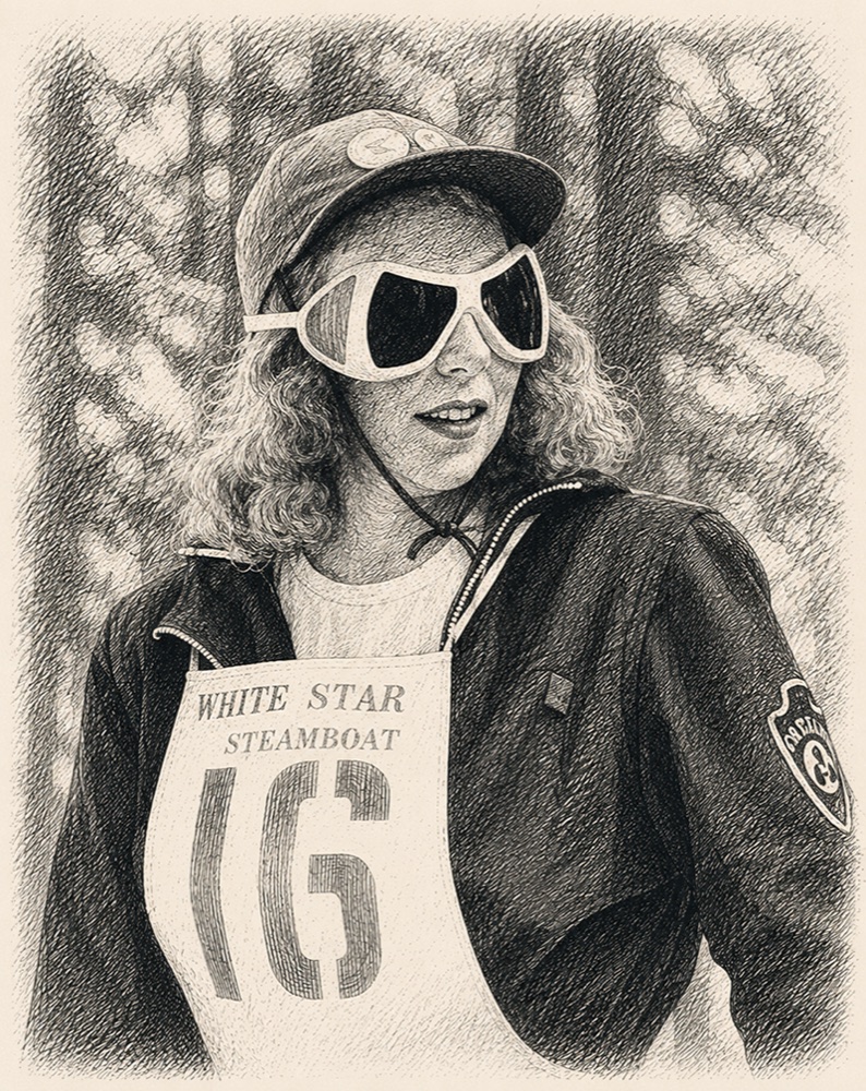 Illustration of Virginia Meissner on the Olive & May Wall of Women
